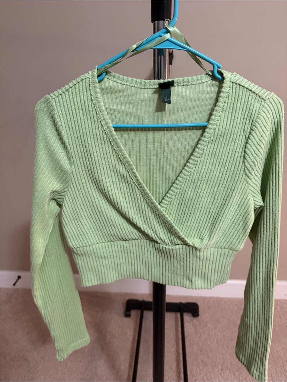 Wild Fable Green Ribbed Crop Top